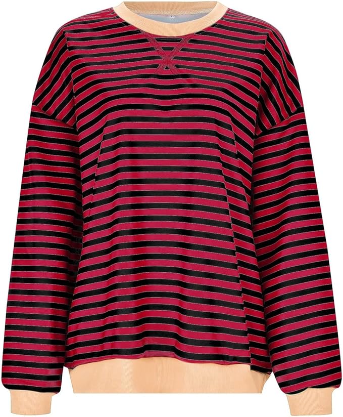 Luvik | Mukava Ylipitkä Raidallinen Neule