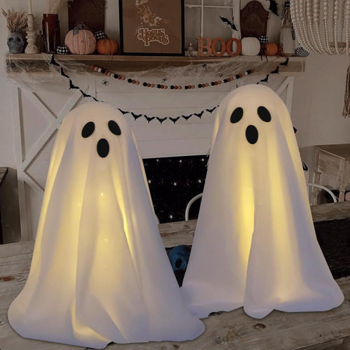 SKUMLE GHOST HALLOWEEN DEKOR - LYSKJEDER BATTERIDREVET Luvikno