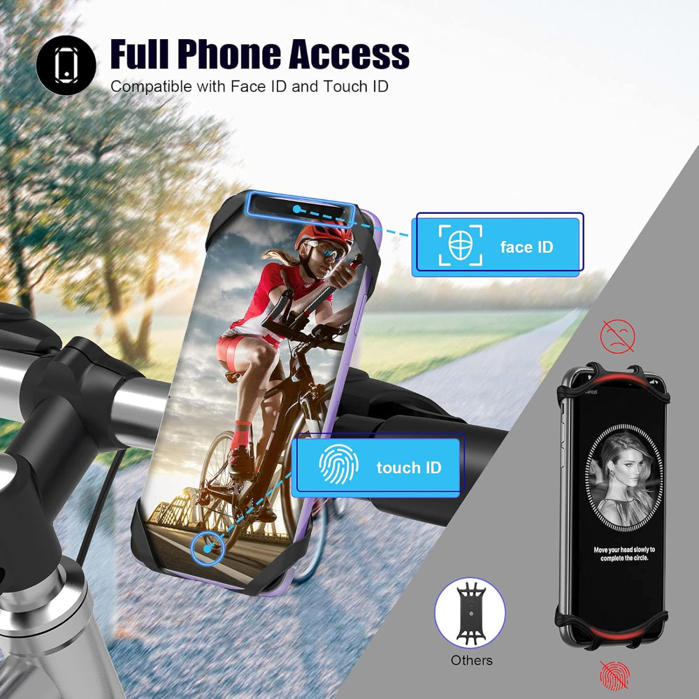 Sykkel telefonholder 360° roterbar avtakbar | Luvikno