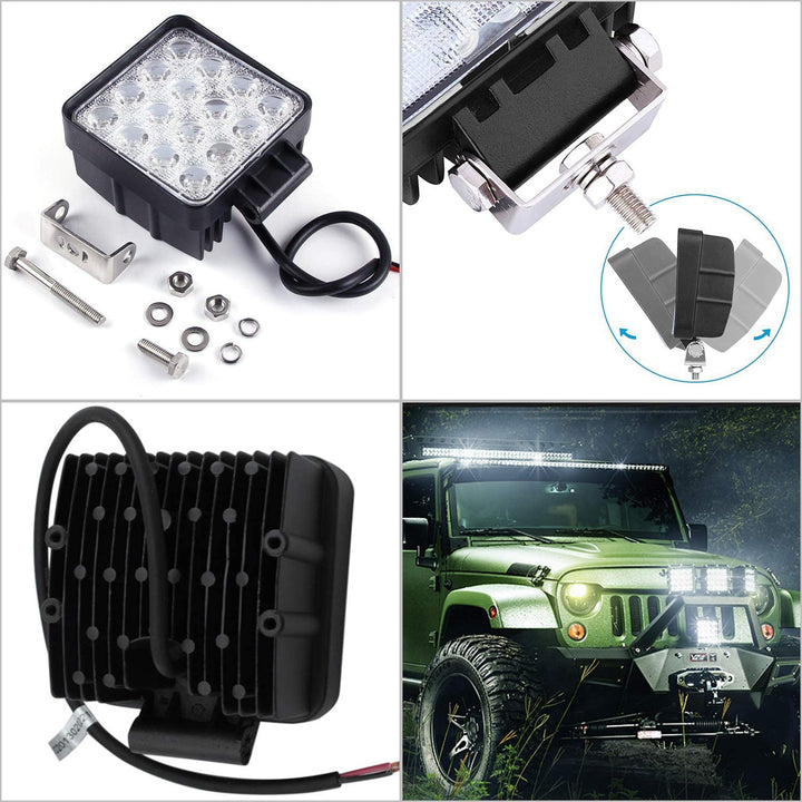 LED Arbeidslys 48W IP67 Ryggelys 2X-10X | Luvikno