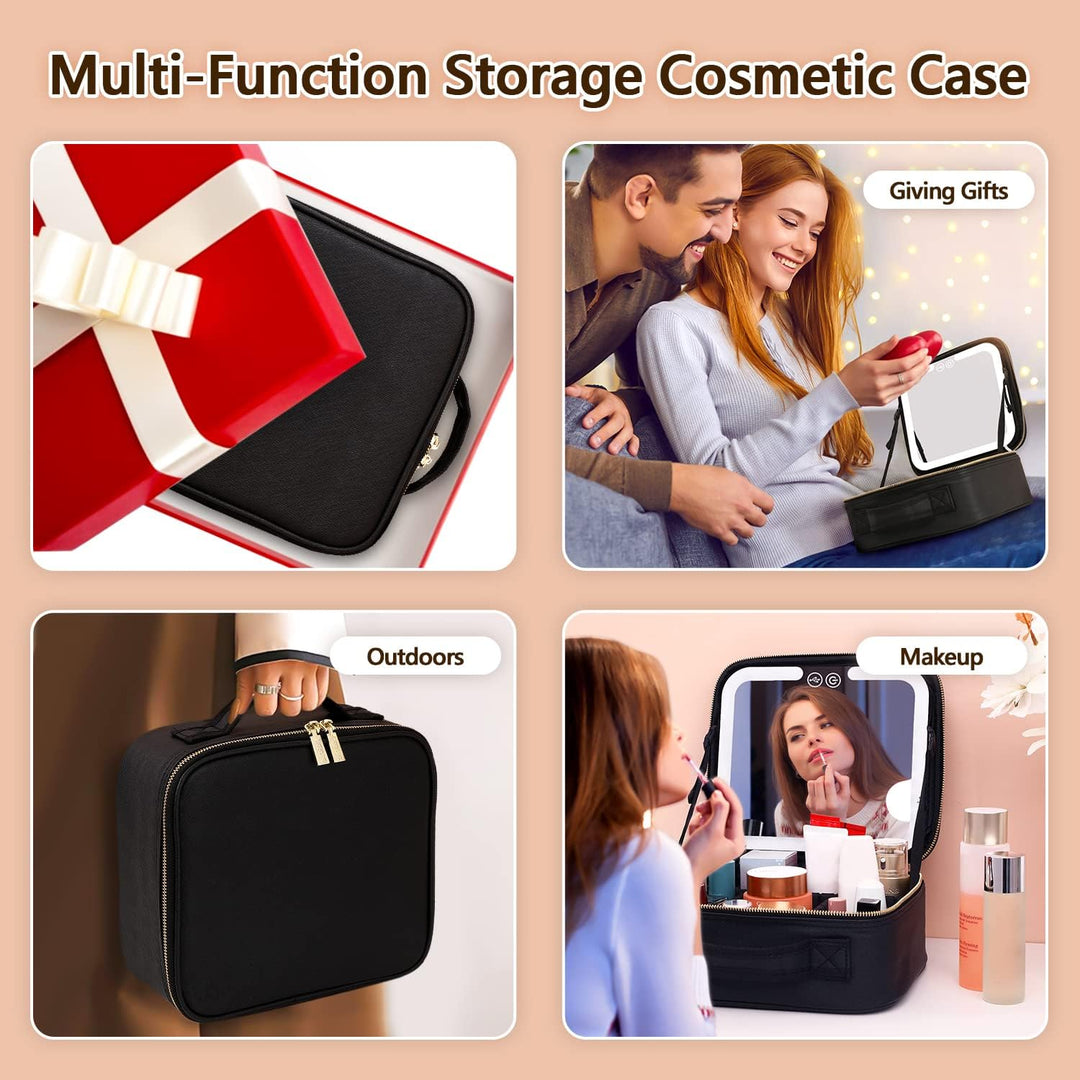 Luksus Makeup Organizer med Belyst Speil Luvikno