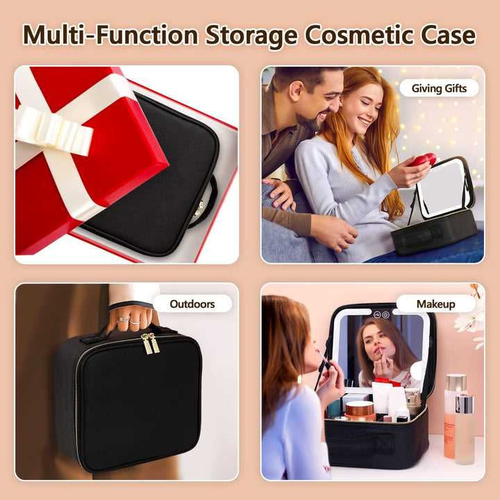 Luksus Makeup Organizer med Belyst Speil Luvikno