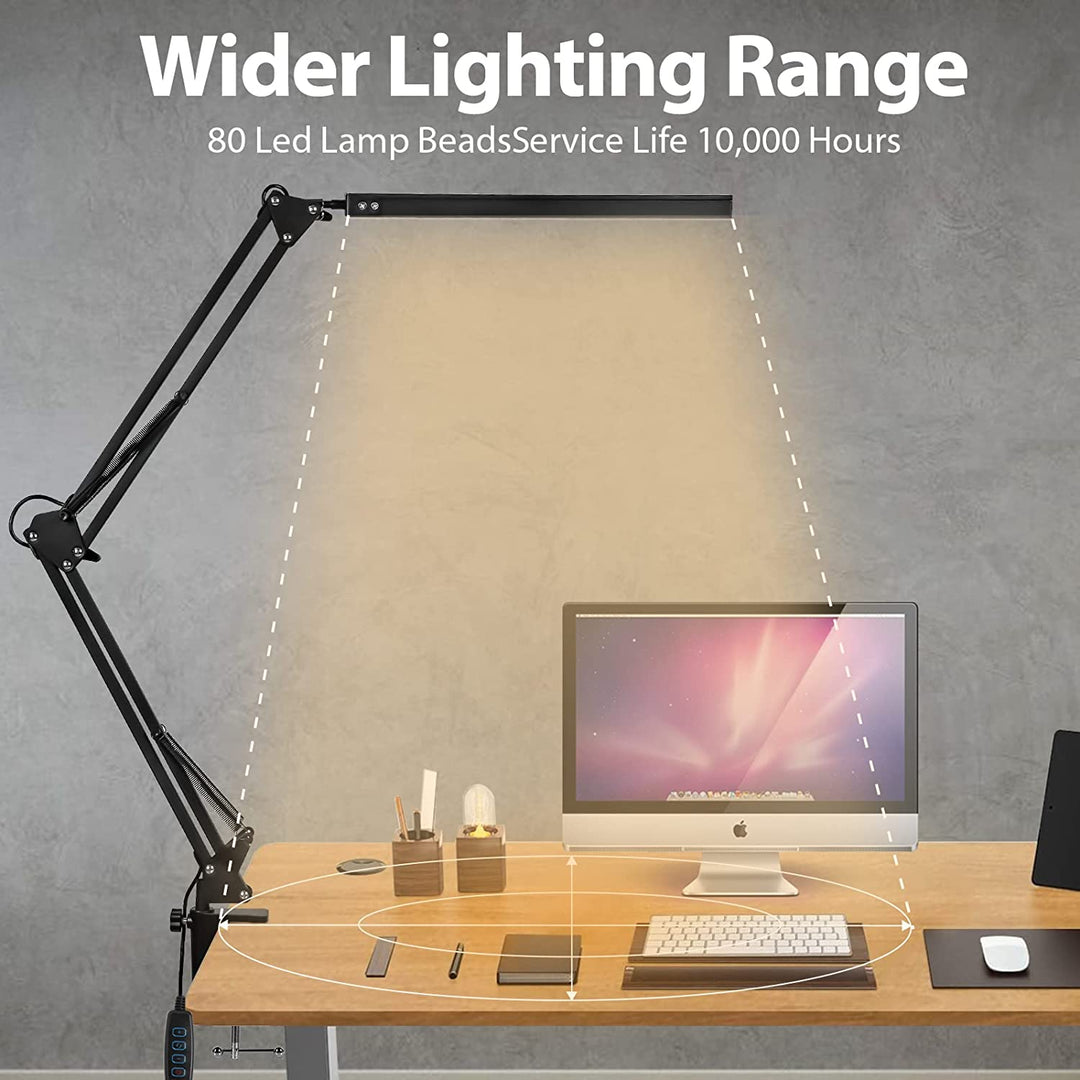 LED Skrivebordslampe Klemme Lys Dimmbar 10W | Luvikno