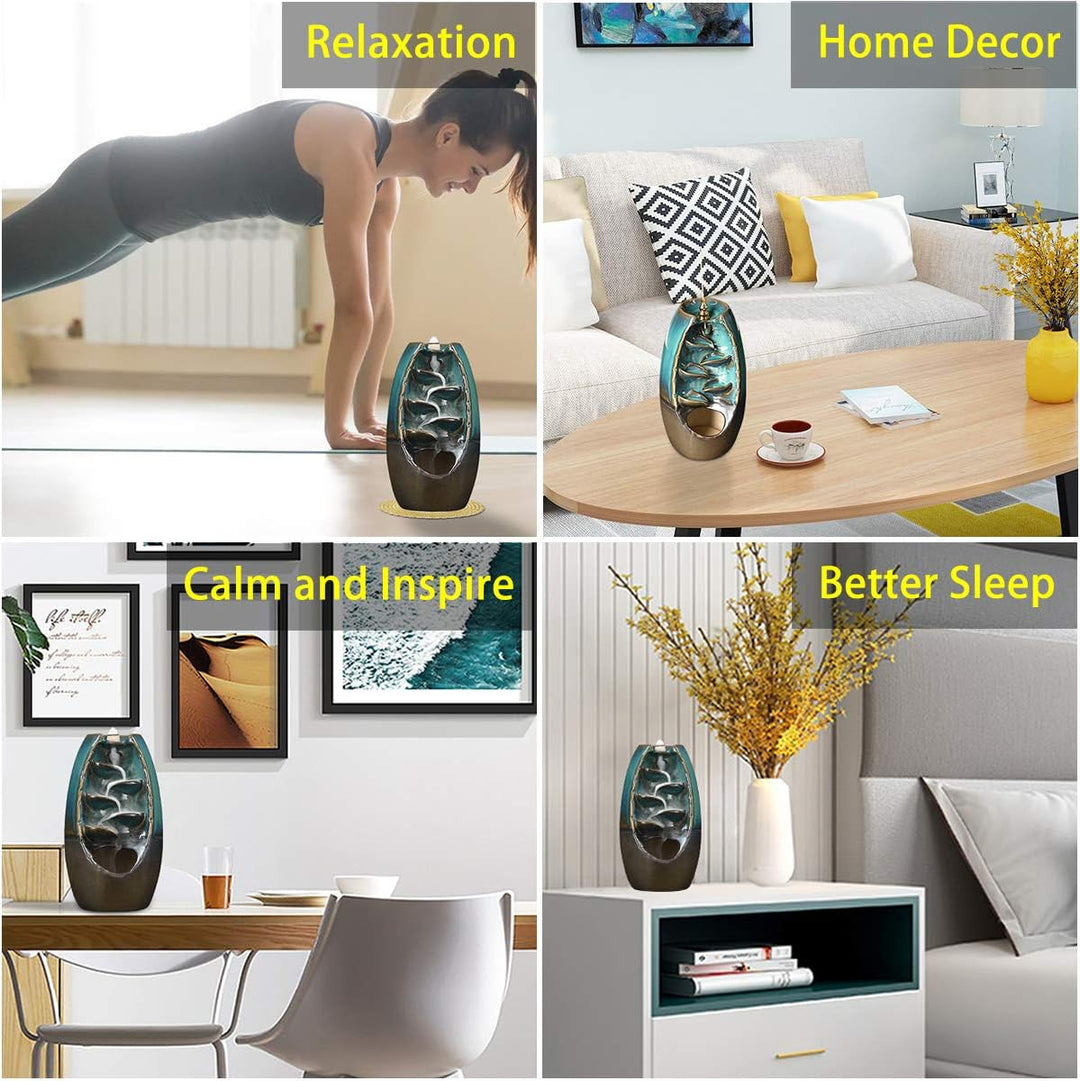 Mountain Incense Holder + GRATIS 7 Autentiske Kegler av Naturlige Dufter Luvikno