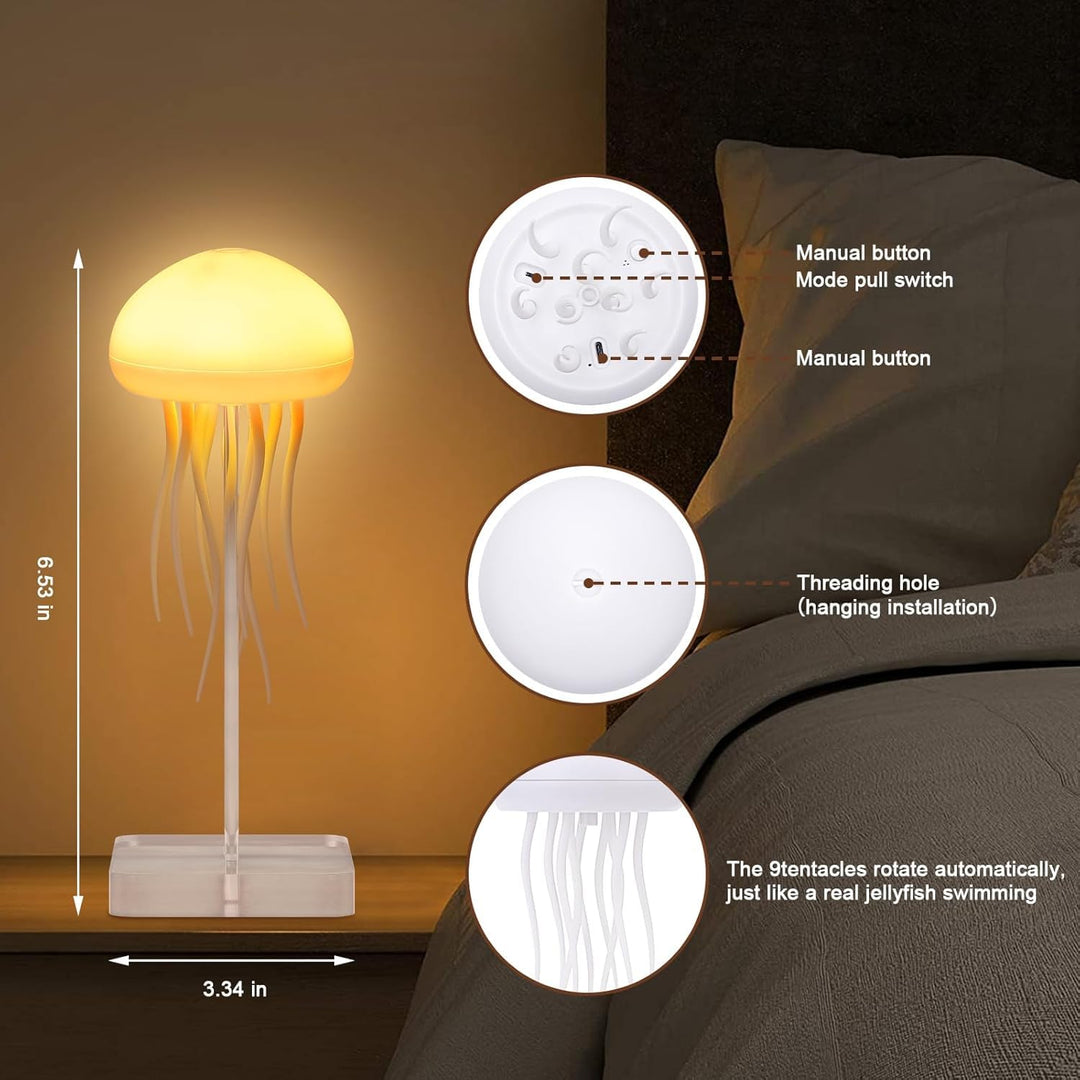 LED Stemningslampe | Livaktig Manetlys for Soverom Luvikno