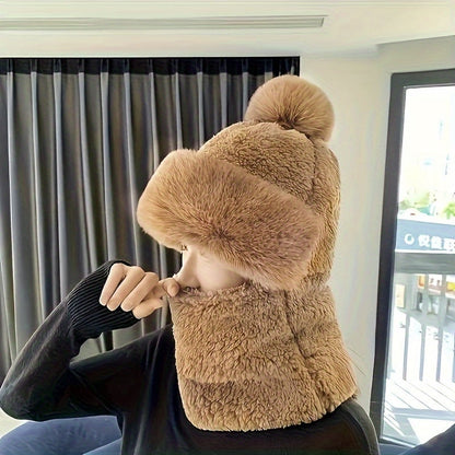 Luvik | Pipo- ja huivisarja - Pehmeä & Lämmin - Pompomilla - Naisten varten