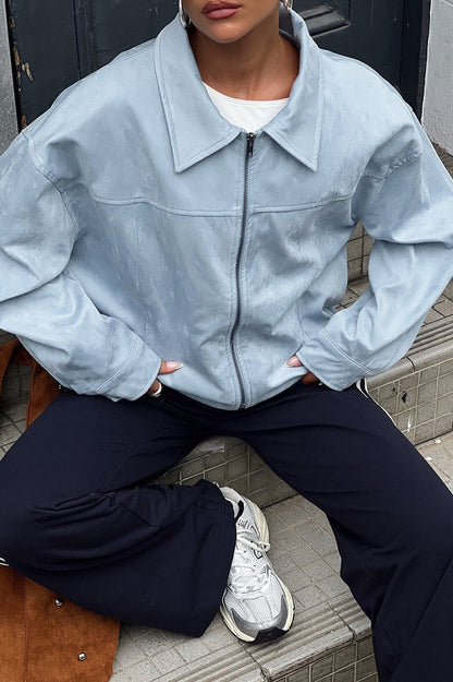 Luvik | Sininen Nahkatakki