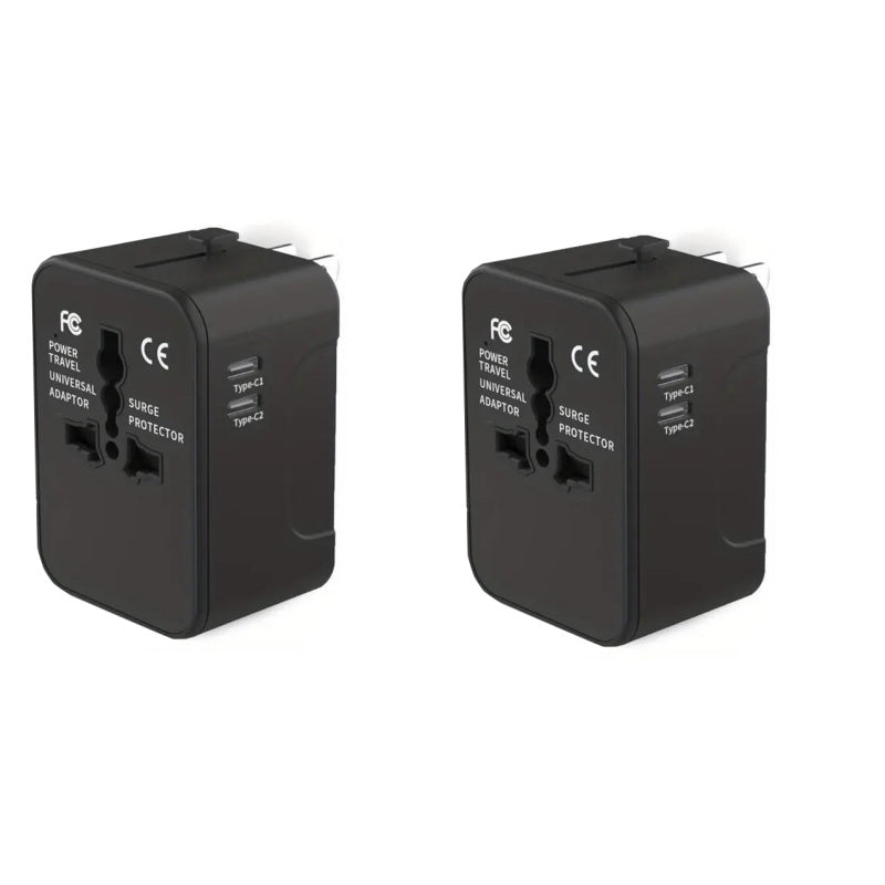 Universell reiseadapter med doble USB-porter | Luvikno