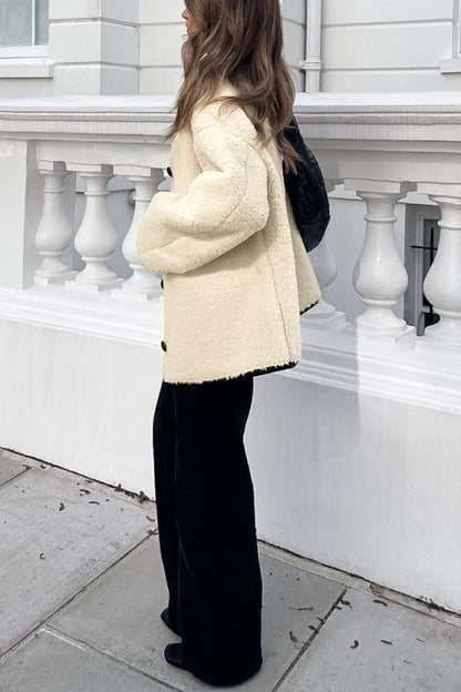 Luvik | Patchwork Pyöreä kaula Lämmin Rento Takki