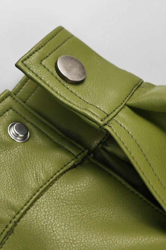 Luvik | Vihreä keinonahkajakki