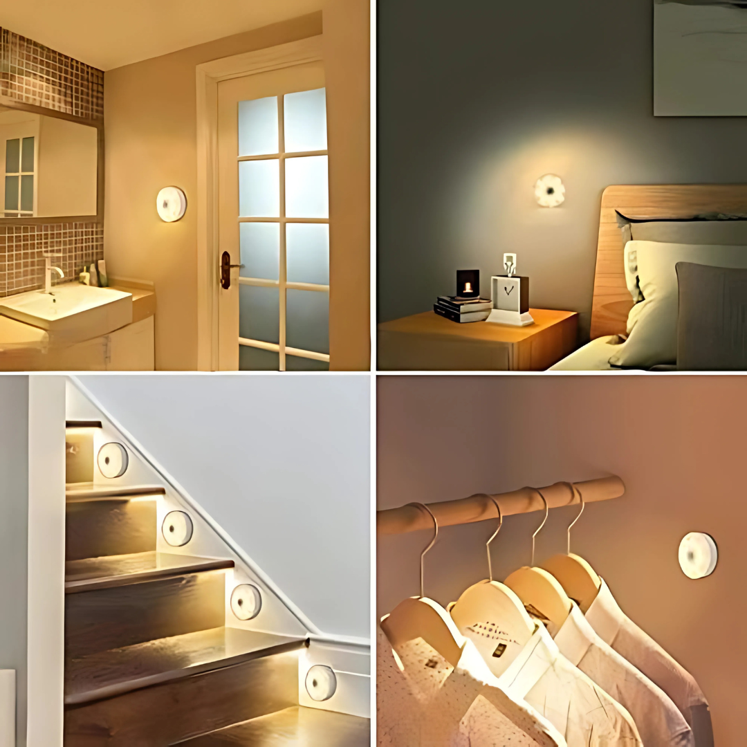 Bevegelsessensor Vegglampe LED Nattlampe Luvikno