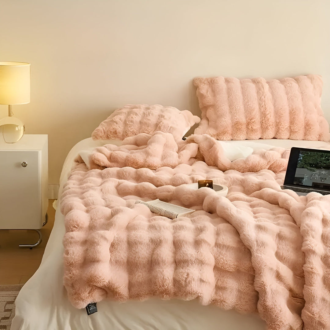 Fleece og fleece-teppe – Ekstra myk & varm | Perfekt for sofa og soverom | Luvikno