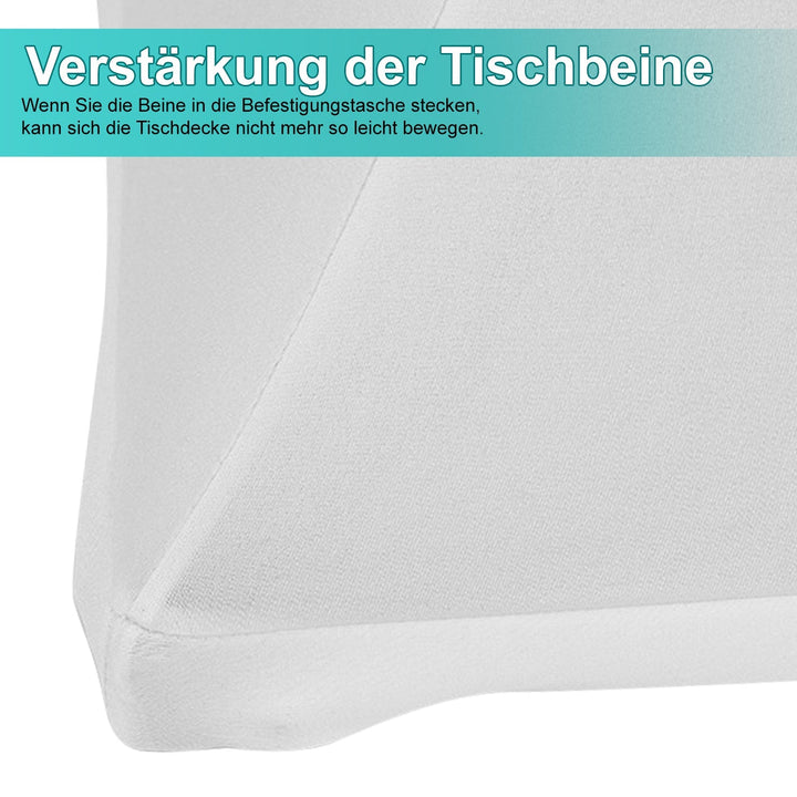 Stretch Borddeksel Rundt Bar Borddeksel Hvit | Luvikno