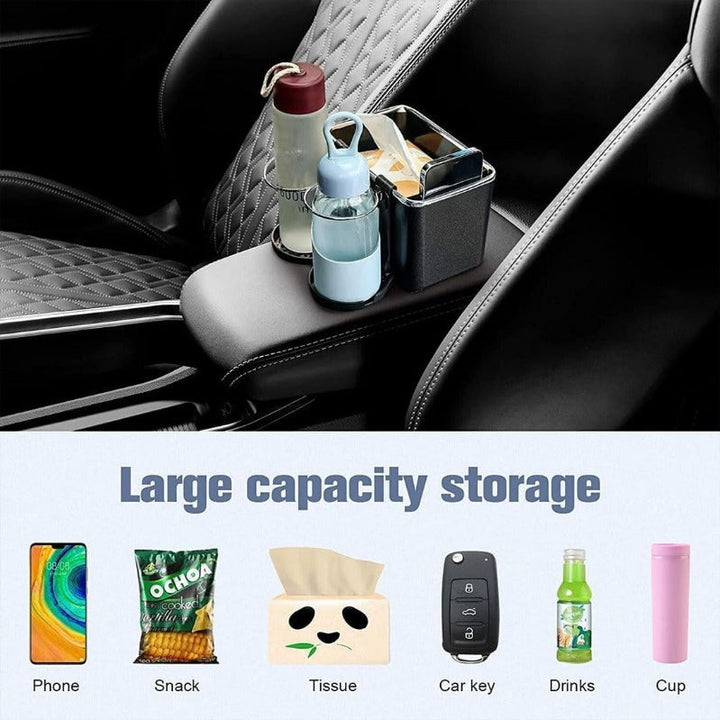 Armlene Organizer med Twin Fold-Flat Koppholdere Luvikno