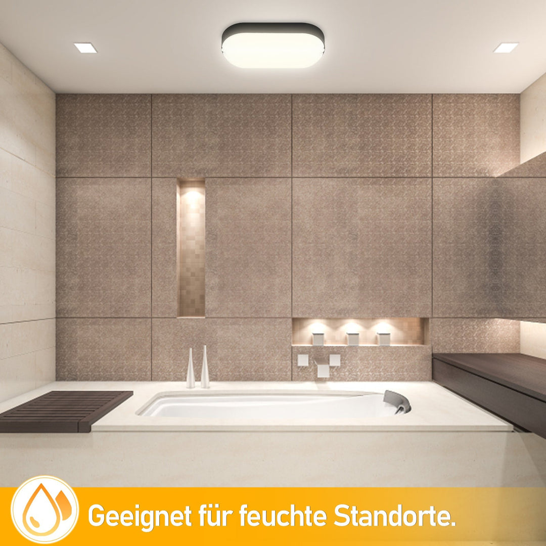 15W LED Fuktbestandig Lys IP54 2 Stykker | Luvikno