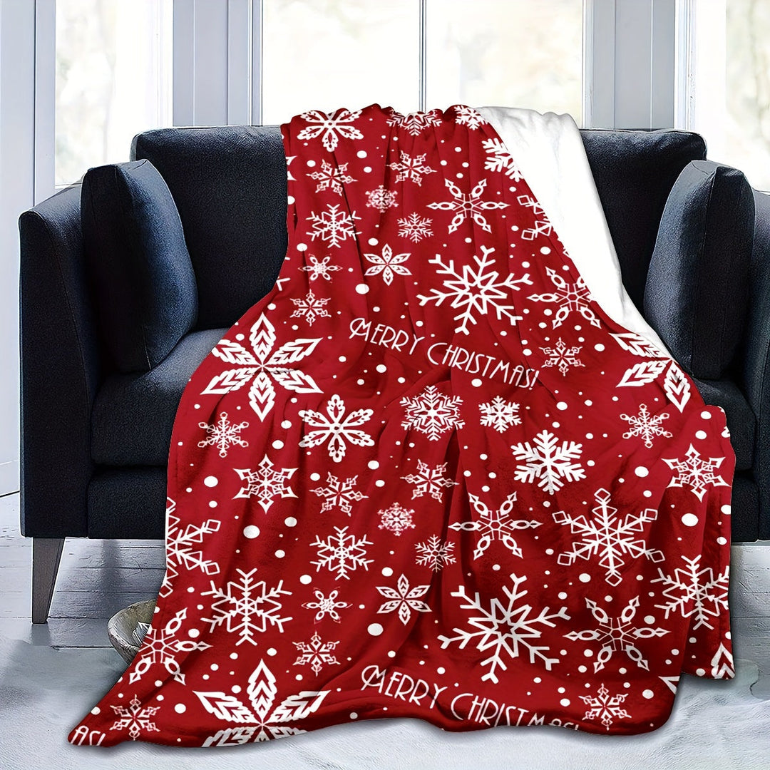 FestiveSnuggle - Luksus Jule Fleece Teppe for Høytiden Luvikno