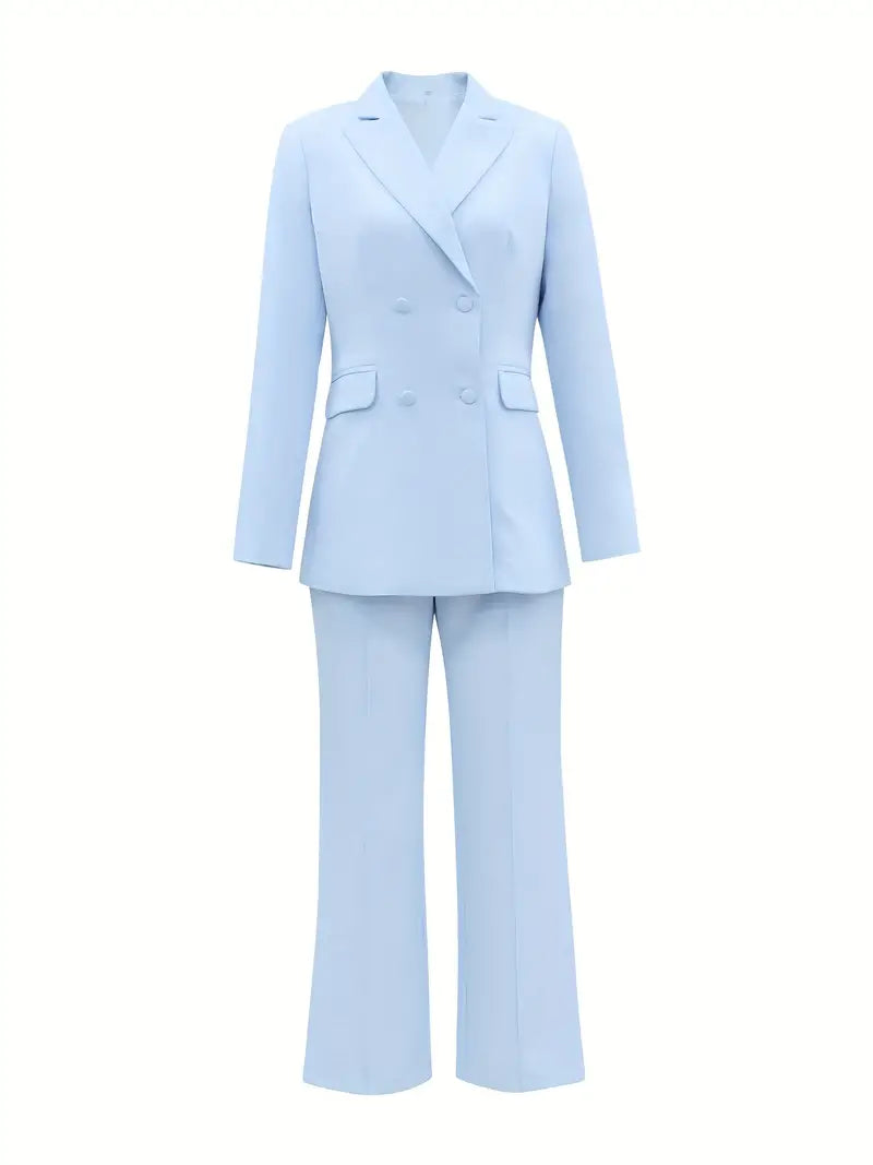 Luvik | Eleganz Omvendt krage Blazer & Høy midje Bukser
