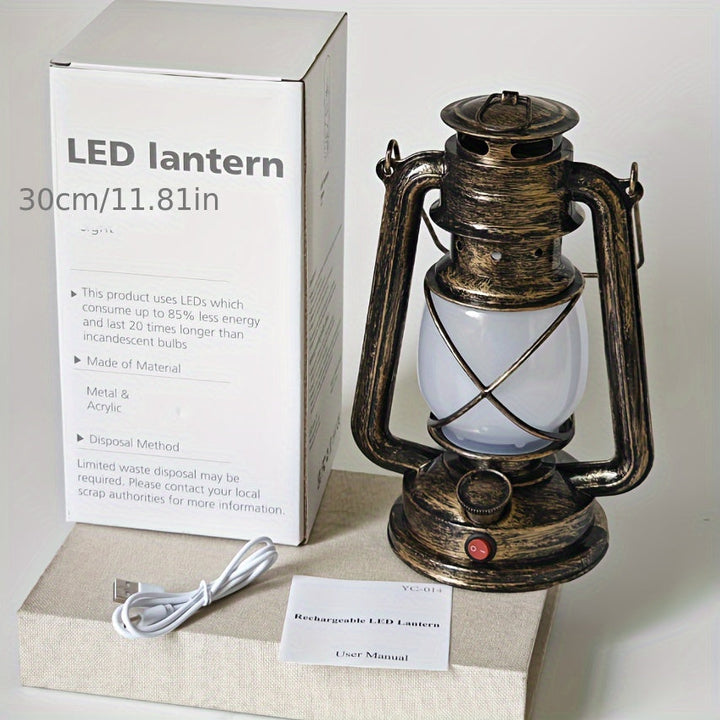 RetroGlow Lantern – Vintage LED Lantern med Flamme Lys Effekt | Luvikno