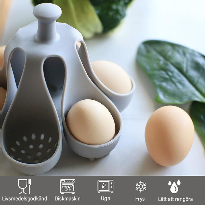 EasyPoach Silikon Egg Master — Nyt perfekt kokte egg uten stress som alle elsker | Luvikno