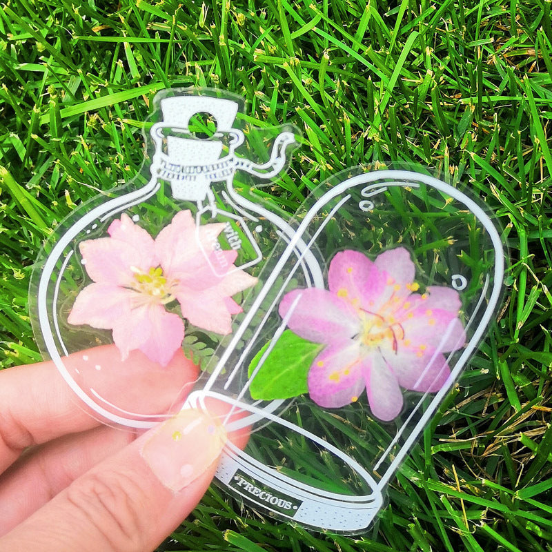 Luvikno | Transparent tørket blomster bokmerke