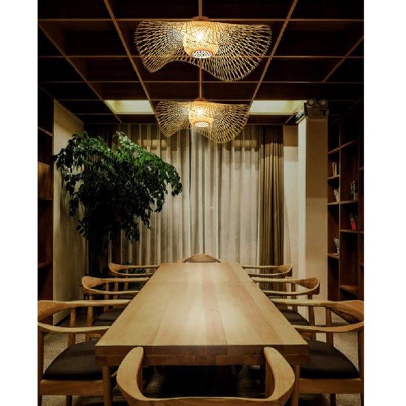 Luvikno | MutoCraft Pendel - Elegant Rattan Hengelys i Japansk Stil