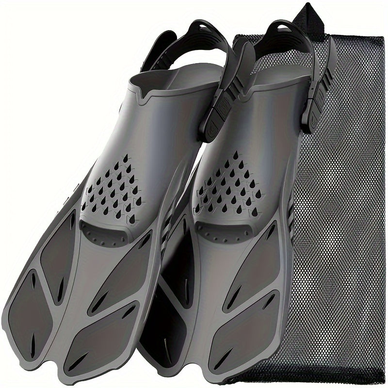 Luvikno | Snorkel finner SeaVana Glide | Justerbare & Korte | Åpen Hæl | For Reise & Fritid | Unisex
