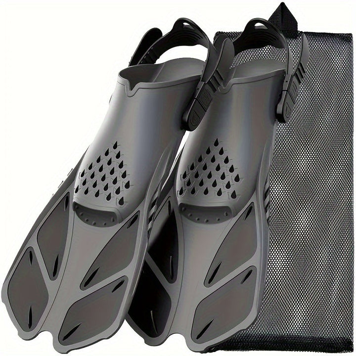 Luvikno | Snorkel finner SeaVana Glide | Justerbare & Korte | Åpen Hæl | For Reise & Fritid | Unisex