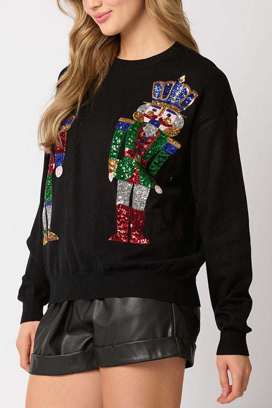 Luvik | JuleSoldat Glitrende Mote Løs Sweatshirt