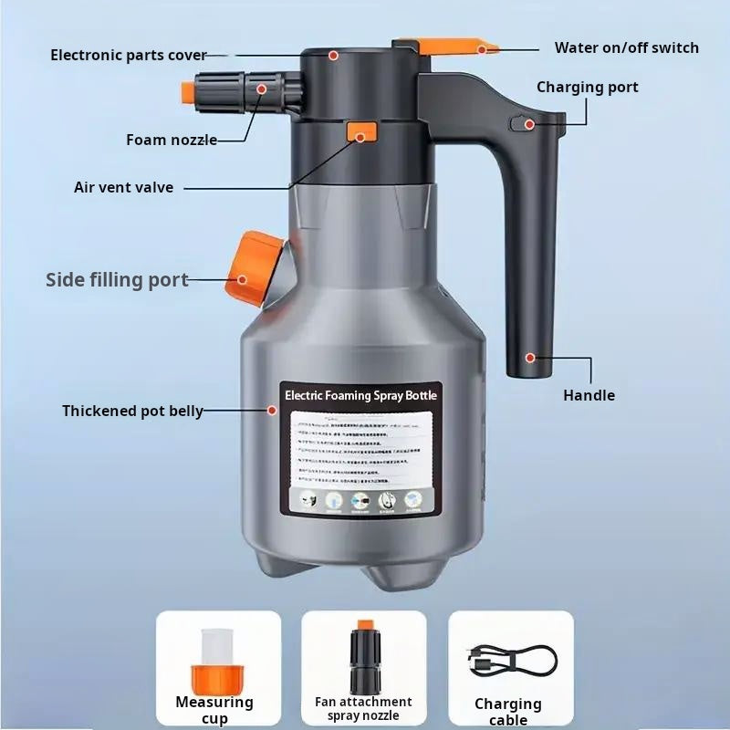 Elektrisk Skum Sprayer Flaske 2L | Luvikno