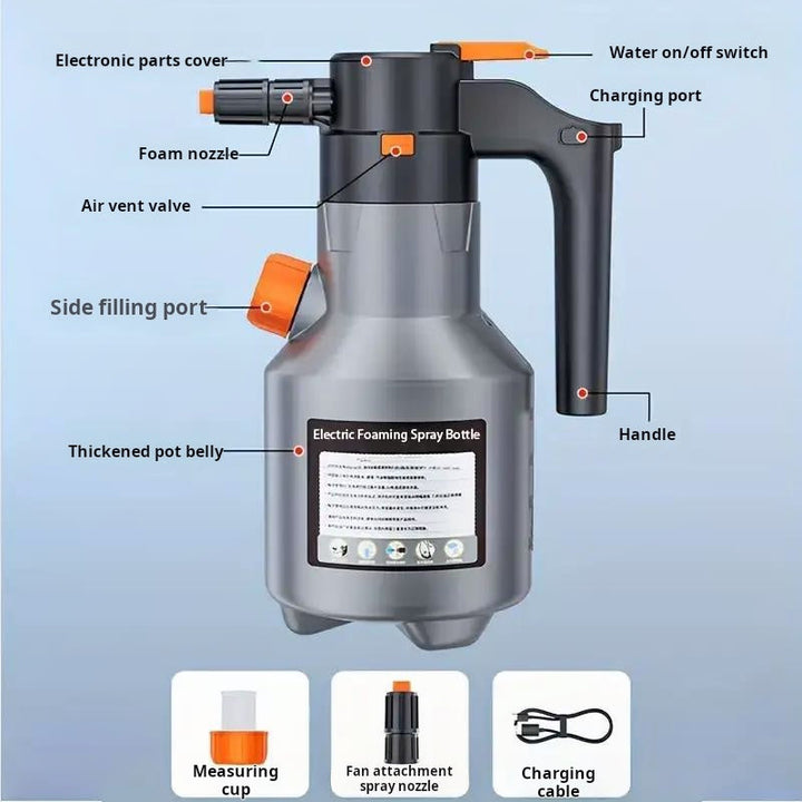 Elektrisk Skum Sprayer Flaske 2L | Luvikno
