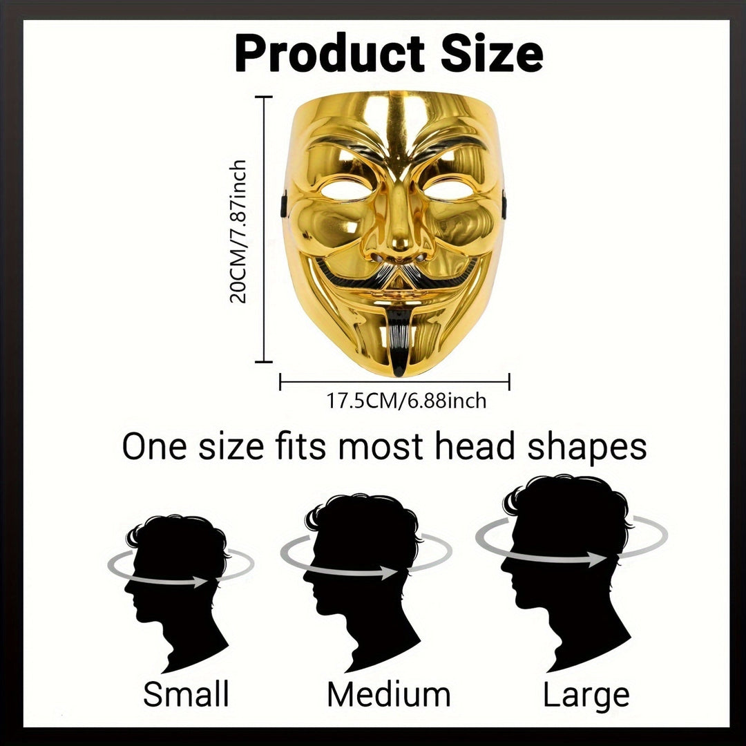 Luvikno | Men’s Full Face Plastic Halloween Mask | Anonymous Cosplay