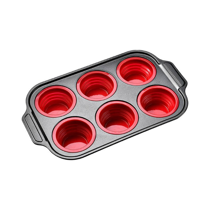 Pressemelding Silikon Muffinsform med Solid Metallramme Luvikno