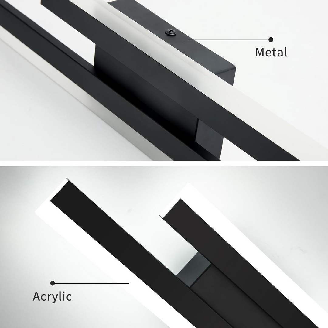LED Vegglampe Akryl Metall Vegglampe Belysningsarmatur Luvikno