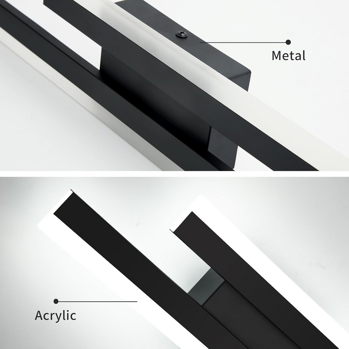 LED Vegglampe Akryl Metall Vegglampe Belysningsarmatur Luvikno