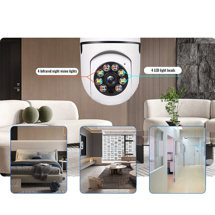 Trådløs WiFi Lyspære Sikkerhetskamera | Luvikno