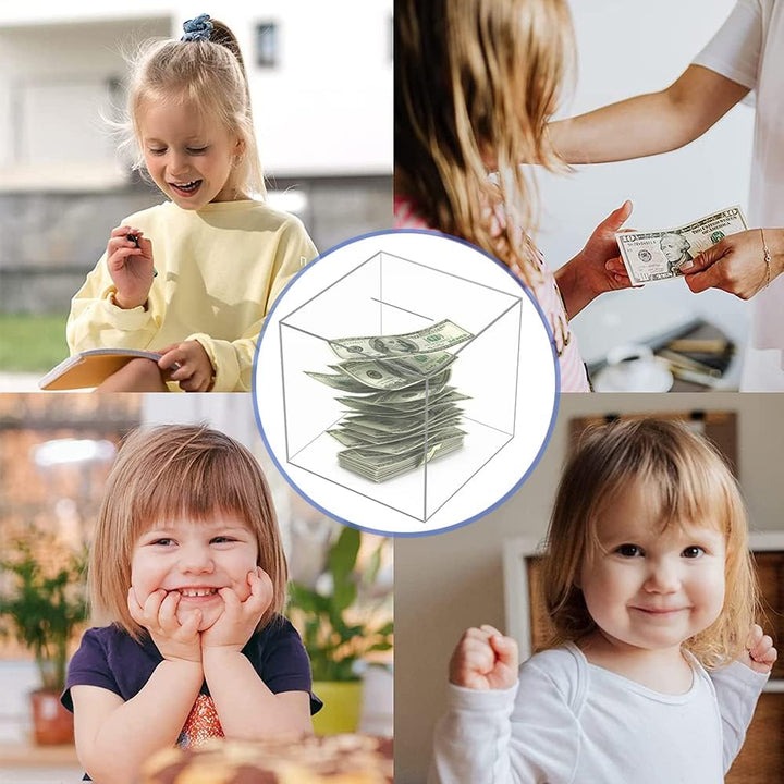 Unnavigerbar transparent akryl sparebøsse | Luvikno