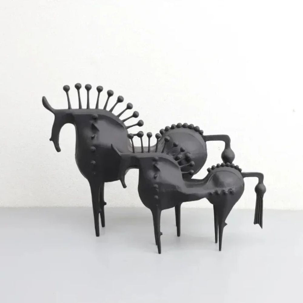 Abstrakt Metall Hest Skulptur | Luvikno