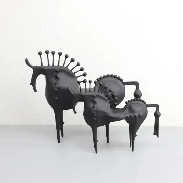 Abstrakt Metall Hest Skulptur | Luvikno