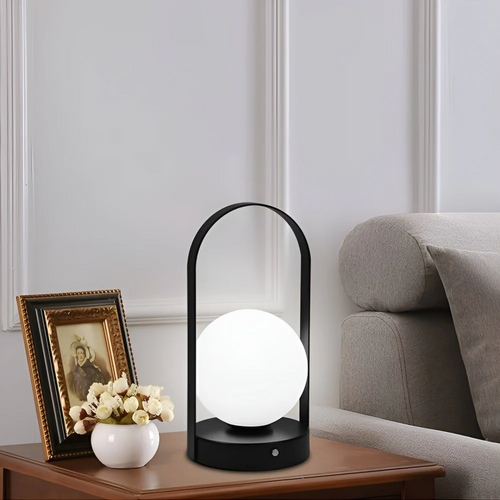 AuraLicht Trådløs Bordlampe – Oppladbar & Rustfritt Stål Design Lampe | Luvikno