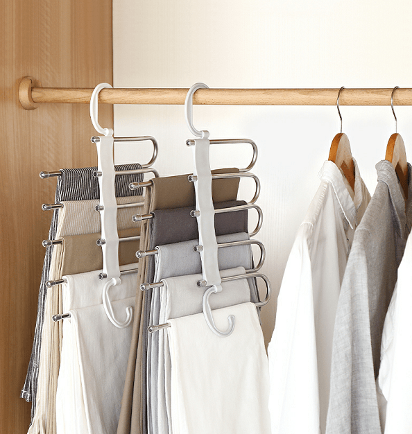 Plassbesparende multi-bukse hanger kleshanger | Luvikno