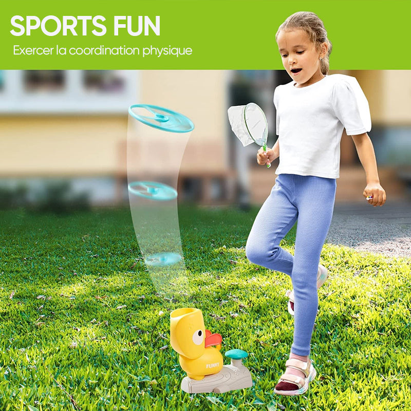Toy flying ring catapult | luvikno