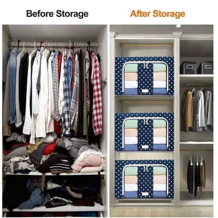 Folding Storage Box For Clothes - 55 Ltr Luvikno