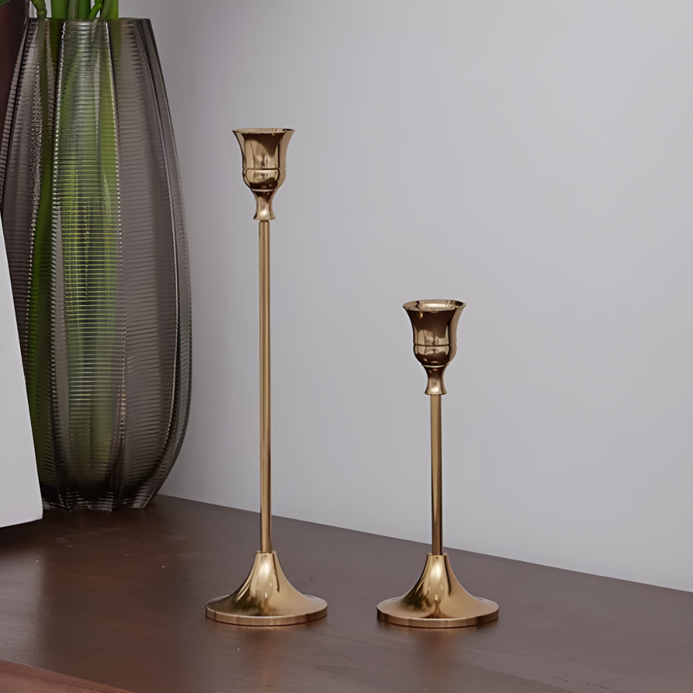 Gull taper lysestake sett | Luvikno