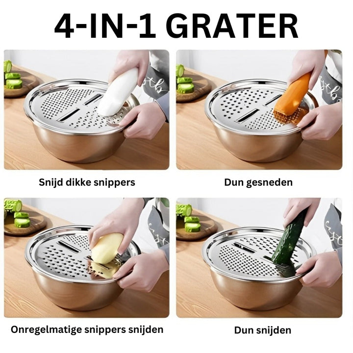 Master Chop - Stilfull 3-i-1 Kutteskuff laget av rustfritt stål Luvikno