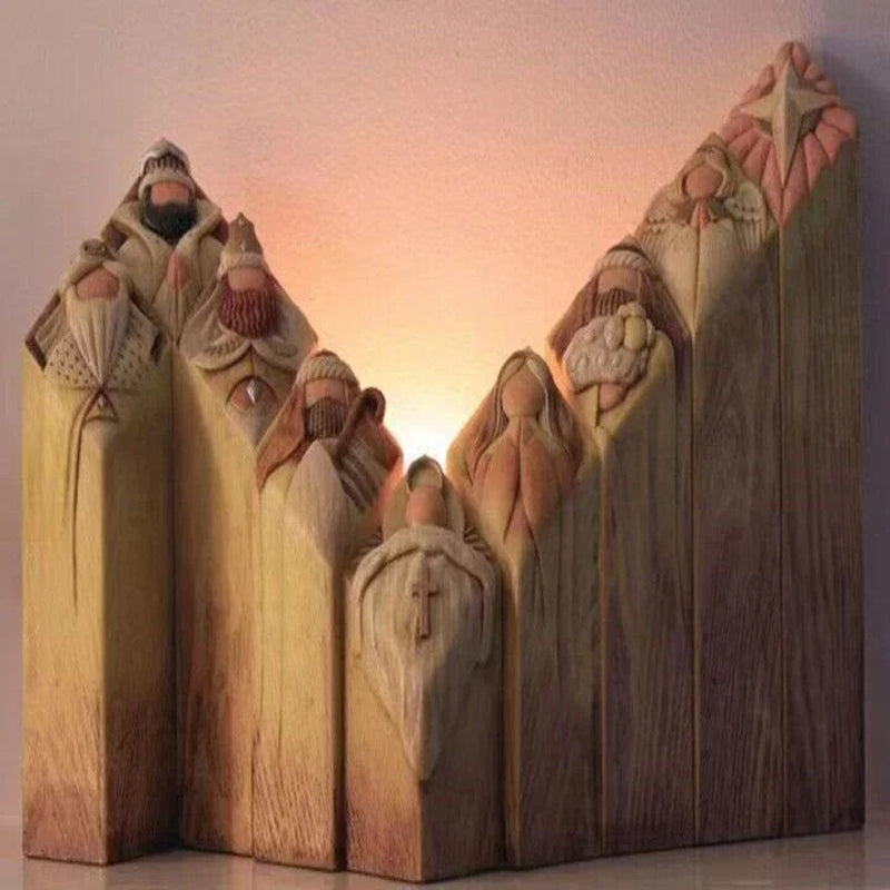 Heaven Nativity Tree Pillar Statues | Luvikno