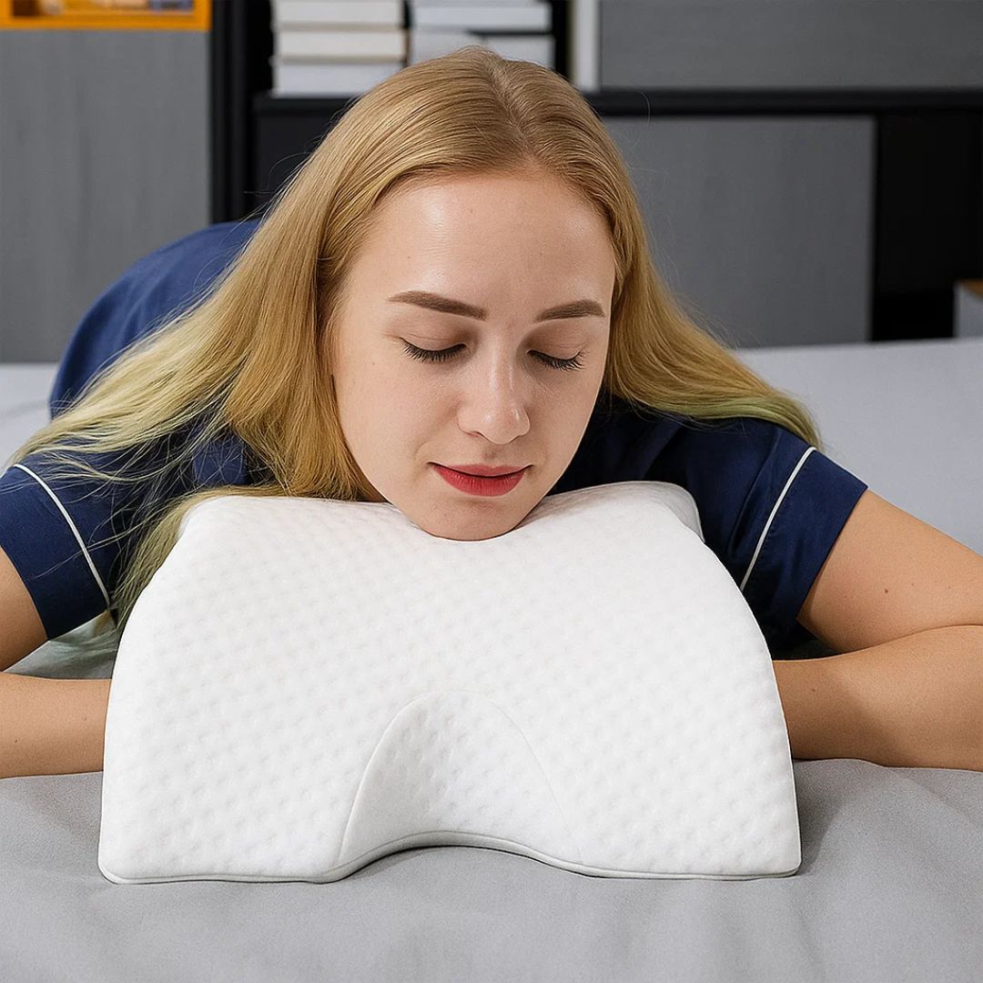 Spine Relief & Posture Alignment – Contour Memory Foam – Pain-Free Deep Sleep Support Luvikno