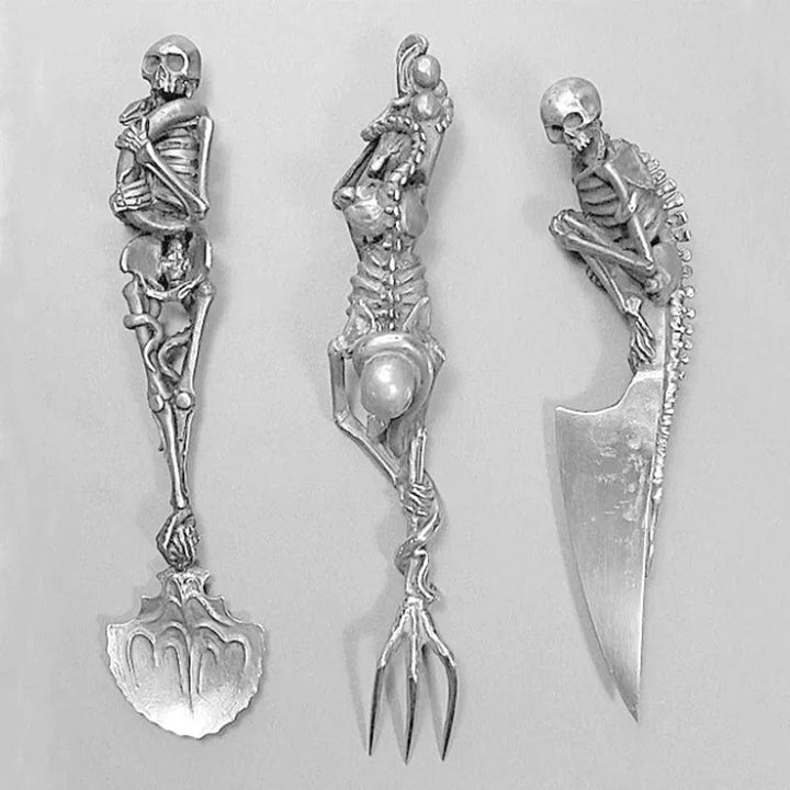 Halloween gave Skeletal Cutlery Sets | Luvikno