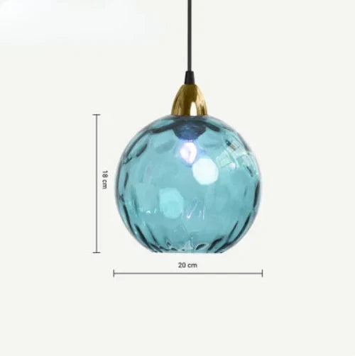 LumiSphere Pendellampe – Elegant Glassfære Belysning Luvikno