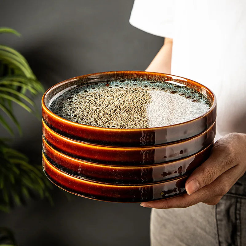 7.5" Keramisk Dumplingfat Rundt Serveringsfat Middags Servise Tallerken | Luvikno