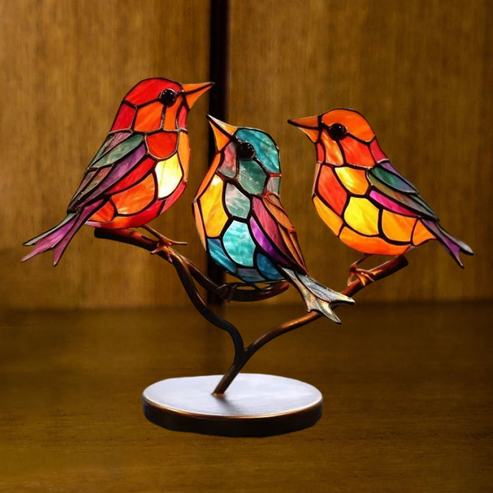 Fugler på Greiner Stained Glass Ornamenter | Luvikno
